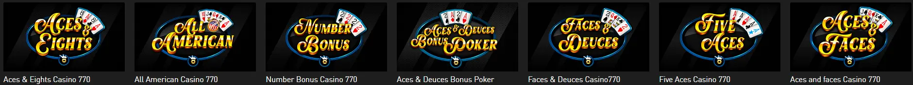 baccarat au 770 Casino